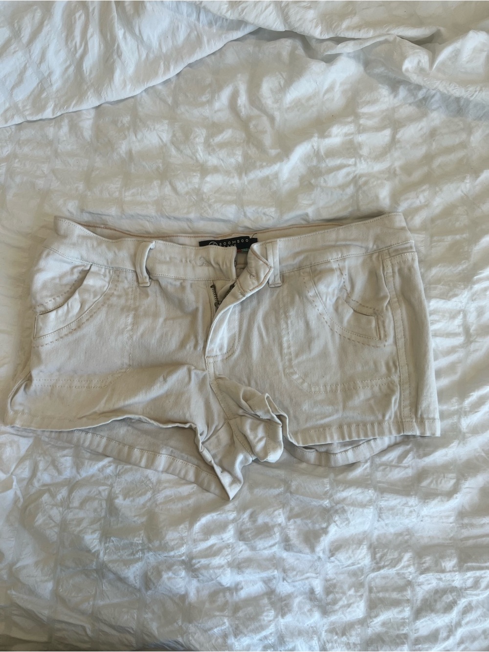 Boom Boom Jeans Light Cream Denim Women’s Shorts
